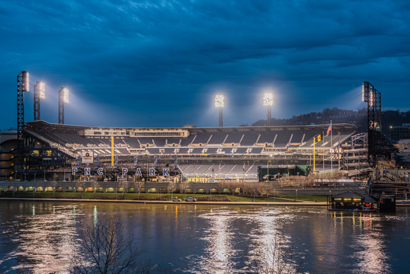 PNC Park in Pittsburgh shines on the morning of Opening Day