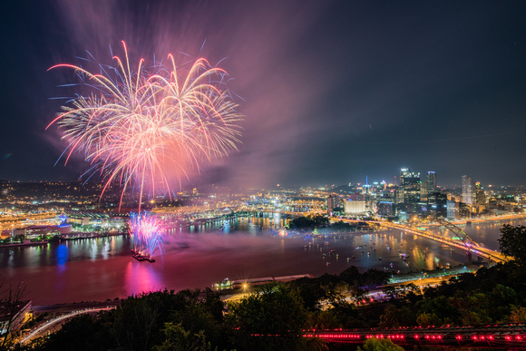 Fireworks over Pittsburgh on July 4th 2015