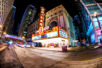 The Chicago Theater at night HDR