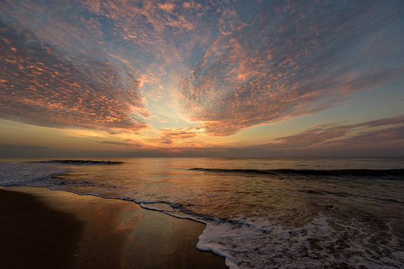 A beautiful sunrise on the beaches of Ocean City, MD