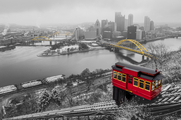 Pittsburgh on a snowy winter day in SC