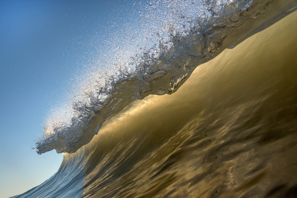 The break of a wave in Ocean City, MD