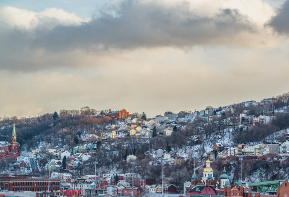 South Side Slopes in the winter in Pittsburgh