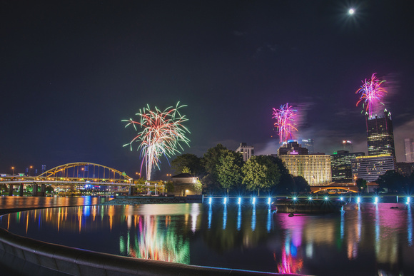 Fireworks in Pittsburgh from Point State Park