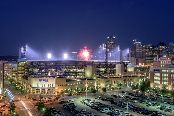 Fireworks over PNC Park after a PIrates win