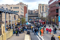 Fans gather on Federal street for the Pirates game on Opening Day 2016