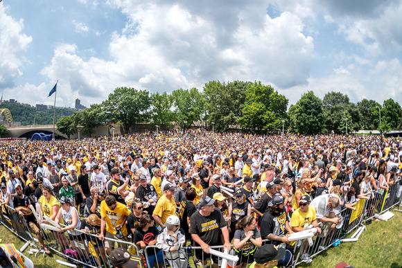 Crowds gather in Point State Park for the Pittsburgh Penguins Stanley Cup Parade