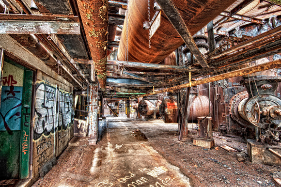 Hallway at Carrie Furnace HDR