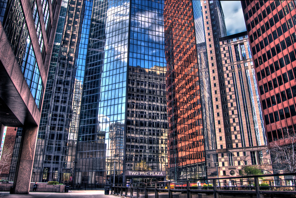PNC Plaza reflections HDR