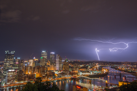 Lightning over Pittsburgh from Mt. Washington in the Spring 2014 041