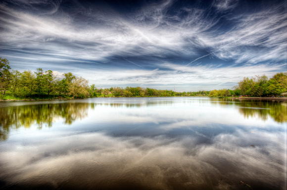 Delaware Pond reflections HDR