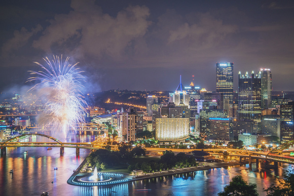 Fireworks after a Pittsburgh Pirates win