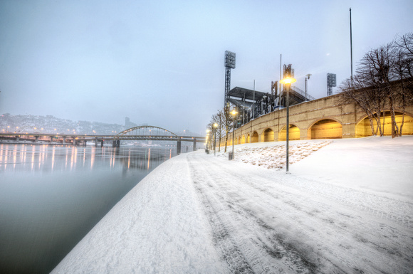 Walkway on North Shore below PNC Park HDR