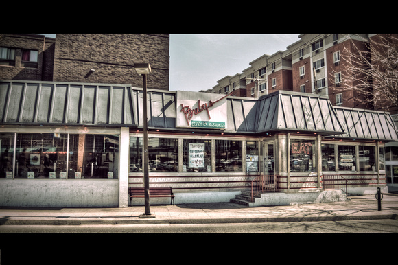 Baby's in downtown State College - Retro Edit HDR