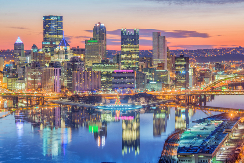 Dave DiCello Photography | Sunrise | Pittsburgh Sits Below A Colorful ...