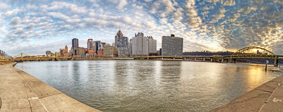 Pittsburgh skyline panorama from the North Shore HDR