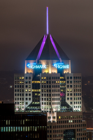 The Highmark Building glows pink for Breast Cancer Awareness in PIttsburgh