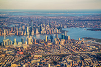View of lower Manhattan from an airplane