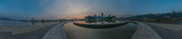 360 degree view of Point State Park in Pittsburgh