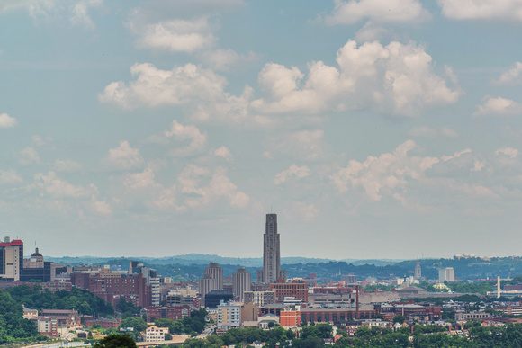 The Cathedral of Learning stands tall in Oakland