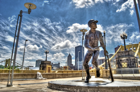 Roberto Clemente Statue at PNC Park HDR