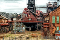 Close view of Carrie Furnace HDR