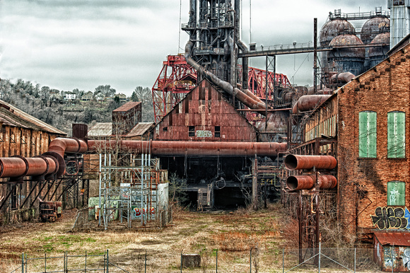 Close view of Carrie Furnace HDR