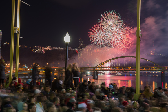 Beautiful fireworks at the Point for Light Up Night in pittsburgh