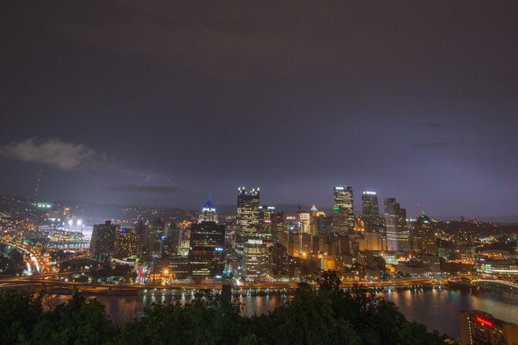 Lightning over Pittsburgh from Mt. Washington in the Spring 2014 026