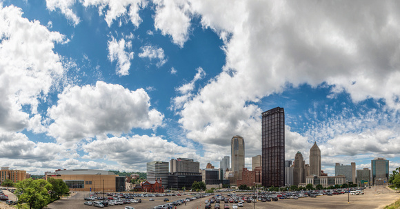 Panorama of Pittsburgh from the Civic Arena lot