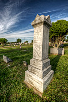 Tombstone at Evans City Cemetery HDR