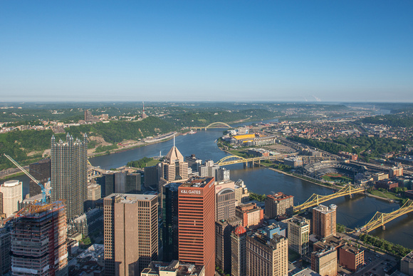 Pittsburgh and the North Shore from the roof of the Steel Building