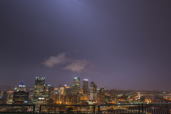 Lightning over Pittsburgh from Mt. Washington in the Spring 2014 022