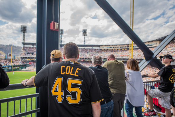 A Gerrit Cole jersey on Opening Day in Pittsburgh