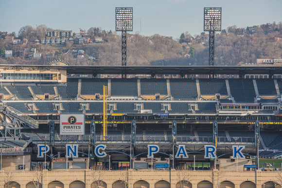 An empty PNC Park on Opening Day 2015 in Pittsburgh