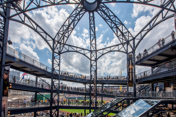Fans on the rotunda at PNC Park in Pittsburgh on Opening Day