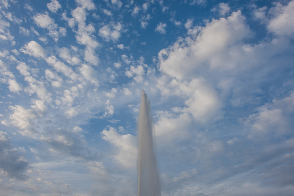 The fountain at Point State Park rises into the sky