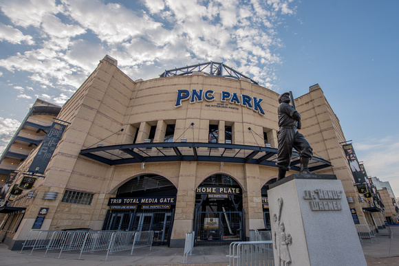 The Honus Wagner Statue and Home Plate Entrance on Opening Day at PNC Park