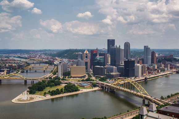 Downtown Pittsburgh on a sunny day