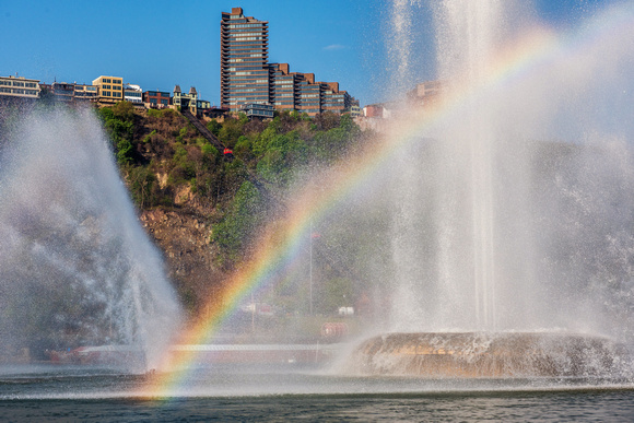 Rainbow in the incline at Point State Park in Pittsburgh