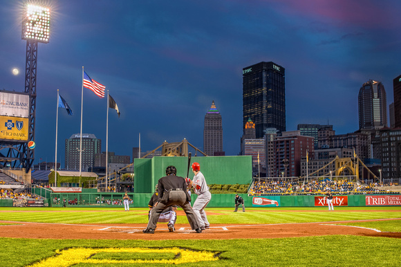 Seats behind home plate at PNC Park HDR