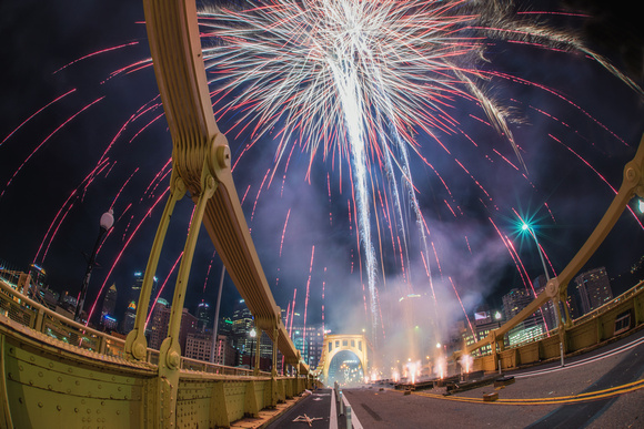 Underneath the fireworks in Pittsburgh