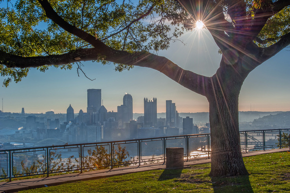 The city of Pittsburgh from the West End Overlook HDR
