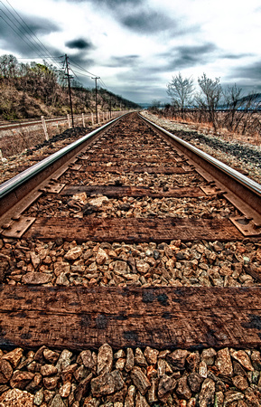 Train tracks by Carrie Furnace HDR