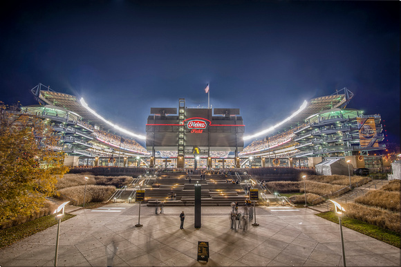 Heinz Field at night before a Pittsburgh Steelers game HDR