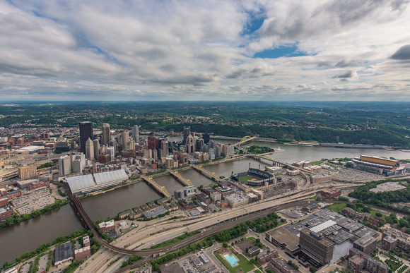 A view of Pittsburgh from above the North Side