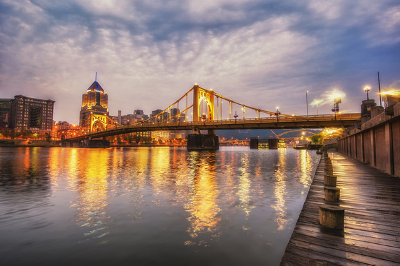 Roberto Clemente Bridge in the morning HDR