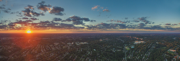 Sunset panorama from above the South Hills