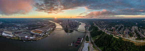 A new day dawns from high above Pittsburgh