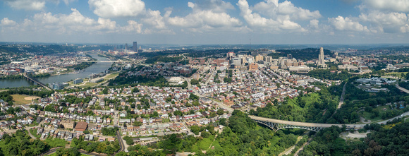 Panorama of Oakland and Pittsburgh from Schenley Park